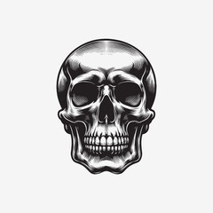 Skull | Minimalist and Simple Silhouette - Vector illustration