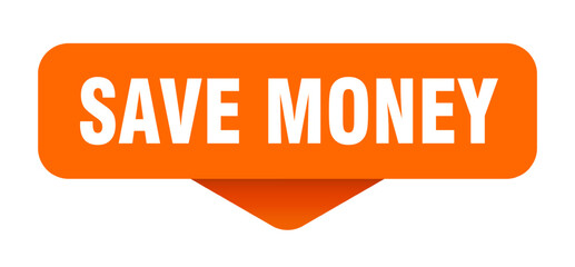 save money sticker. save money sign on transparent background