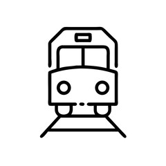 Fototapeta premium Diesel locomotive vector icon, simple and industrial design