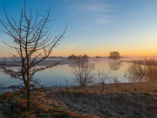 sunrise over the river