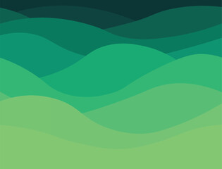 Obraz premium Abstract Green Wave Background Vector