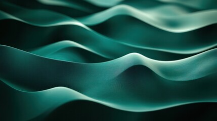 Obraz premium A textured wave pattern with deep, rich blues and greens swirling across the surface, evoking a sense of calm and energy, with subtle highlights reflecting off the smooth surface