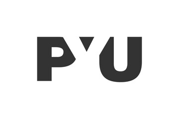 PYU logo design. Initial letter P Y U bold font style for tech startups, consulting, corporate branding. Creative company name, headlines typography identity, trendy logotype.