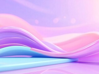 Abstract Pastel Platform Scene