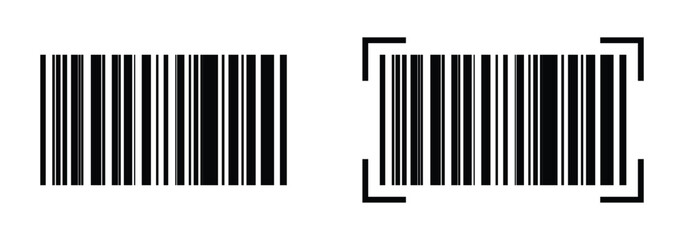 Set of barcode vector icon, bar code icon, barcode vector icon, bar code for web design