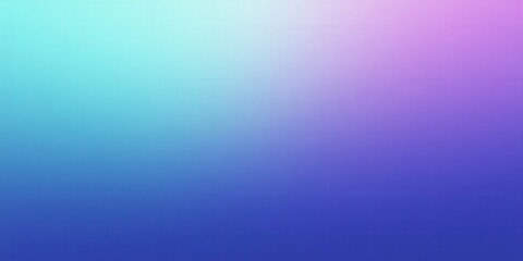 Obraz premium abstract grainy gradient background transitioning from light turquoise to deep purple with soft blurred blues and violets for modern serene designs