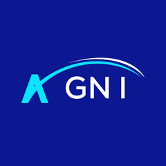 GNI creative minimalist letter logo.