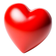 Fototapeta premium Glossy Red Heart Shape Symbolizing Love and Affection for Various Concepts