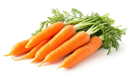 Fresh bunch of carrots with green tops (1)
