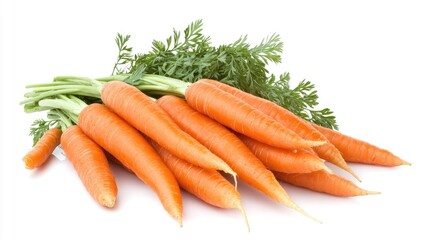 Fresh carrots with leaves