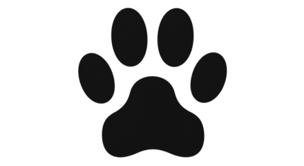 Isolated Black Paw Print