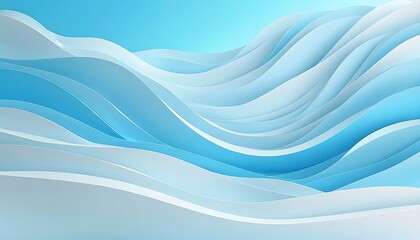 Fototapeta premium Abstract Blue Waves Landscape