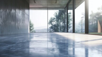 Modern luxury villa with a minimalist design and large glass windows.