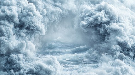 Fototapeta premium Ethereal Clouds Ascending Heavenly Skies Creating a Whimsical Dreamscape with Light and.