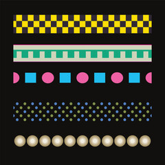 Fototapeta premium A border dash is a visual design element used to create a dashed line along the edges of a border, typically in graphic design or web design. It adds a decorative or structured touch to frames and div