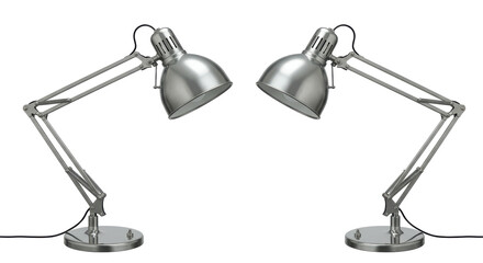 Isolated Two Desk Lamps