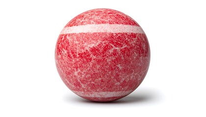 Fototapeta premium Red Marble Sphere with Studio Shot.