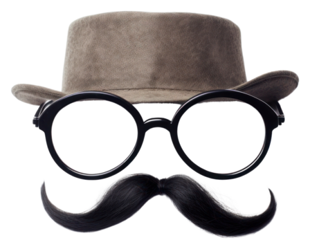 Glasses glasses mustache mask.