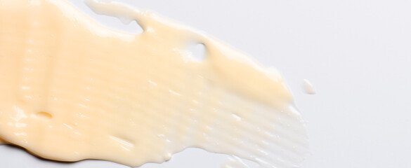 The texture of a cosmetic cream or balm
