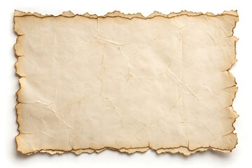 A weathered, ancient parchment whispers tales of forgotten times, its edges singed and brittle, hinting at a mysterious past.