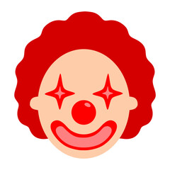 red clown face vector