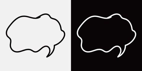 シンプルでかわいい手描き風吹き出しセット
