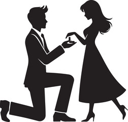silhouette of a young couple