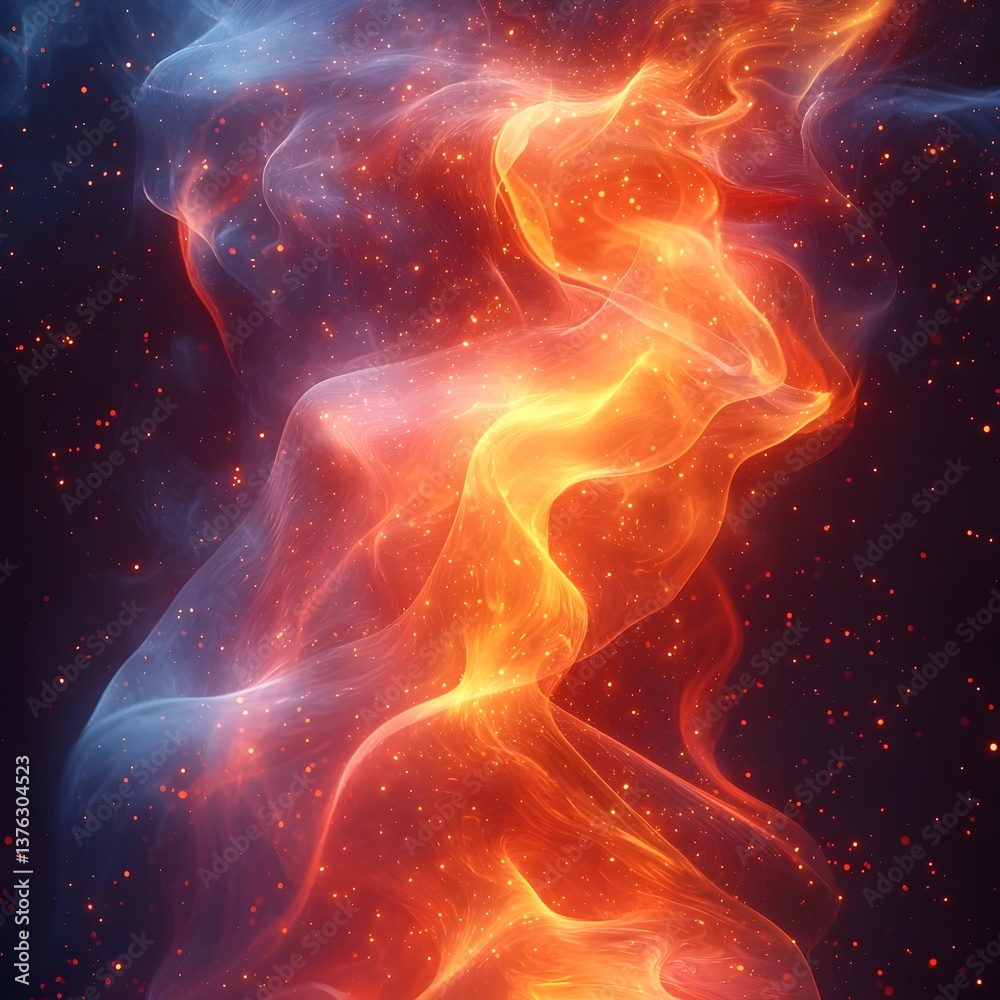 Canvas Prints cosmic fiery nebula abstract art