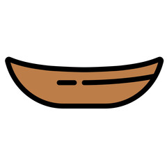 Rowboat icon illustration. Water transportation vector illustrations.