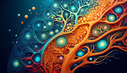 003-024-074-Firefly Lysosomal enzyme deficiency pathways.. Emphasize the negative space on the left for potentia (2)