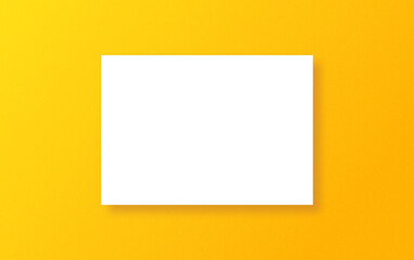 Business card mockup with yellow background