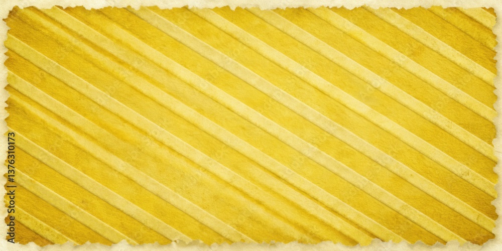 Aufkleber golden diagonal stripes on textured paper background with ragged edges