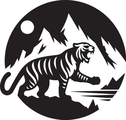 tiger on a white background