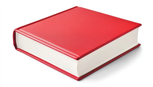 Red book on white background