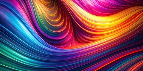 Fototapeta premium Abstract Colorful Swirling Lines A Vibrant Spectrum of Hues and Curves in Dynamic Motion