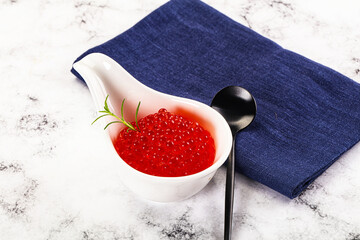 Luxury red caviar salmon fish