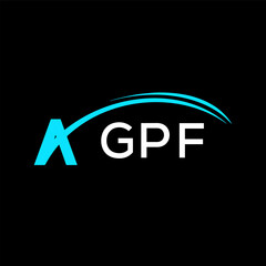 GPF creative minimalist letter logo.	