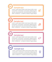 Fototapeta premium Business vector infographic template with 4 options or steps. Can be used for workflow layout, diagram, annual report, web design