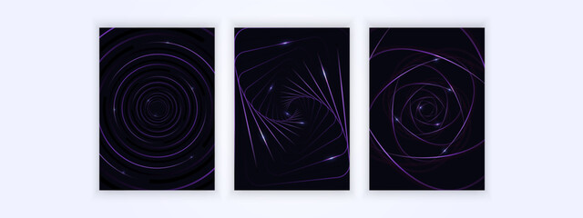 Modern line set cover with black and colored lines, geometric style, minimalist, simple, and attractive