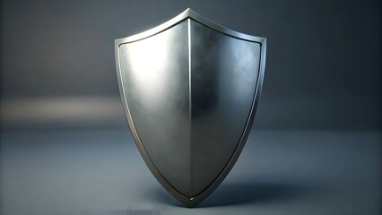 metal shield isolated on white background