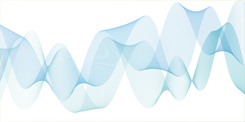 abstract blue wave line on the white background image unique pattern graphics element modern summer creative gradient effect on the line vector illustration futuristic technological canvas template