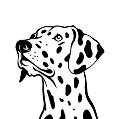 Dalmatian Dog Silhouette Vector Illustration