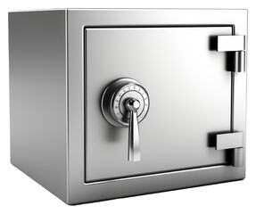 PNG Metal safe box white background protection technology.