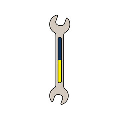 Double Wrenches Flat design style, an open-ended tool for gripping and turning bolts, essential for automotive, mechanical, and repair graphics.