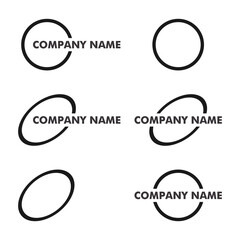 generic circle logo design, editable icon, generic icon for your company
