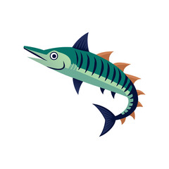 barracuda fish vector illustration design on white background