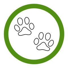 Fototapeta premium Paw Prints Icon