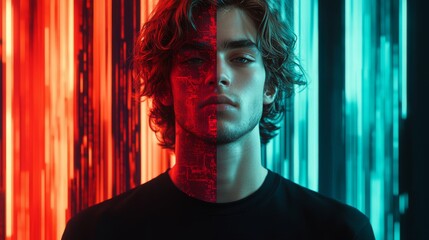 Dualistic representation of human form and digital interface abstraction