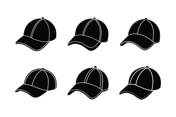 baseball cap vector art silhouette 