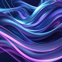  A vibrant abstract digital background with glowing neon waves and smooth energy flow. Perfect for technology presentations, wallpapers, and digital art.